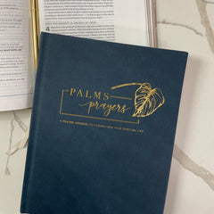 PALMS Prayers vegan leather cover with gold embossed cover