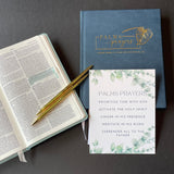 5 x 7 poster with two gold pens writing with black ink