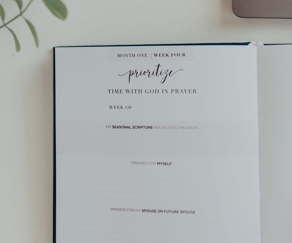 Six month journal with quality paper and space to write out your prayers or illustrate them too